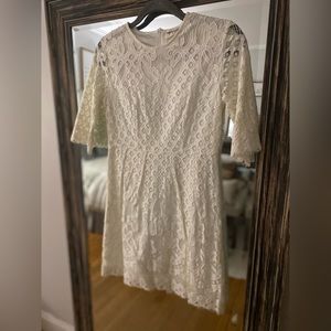Shop impressions lace dress, zip back. Semi fitted. Worn once